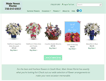 Tablet Screenshot of mainstreetfloristsouthriver.com